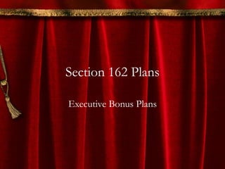 Section 162 Plans Executive Bonus Plans 