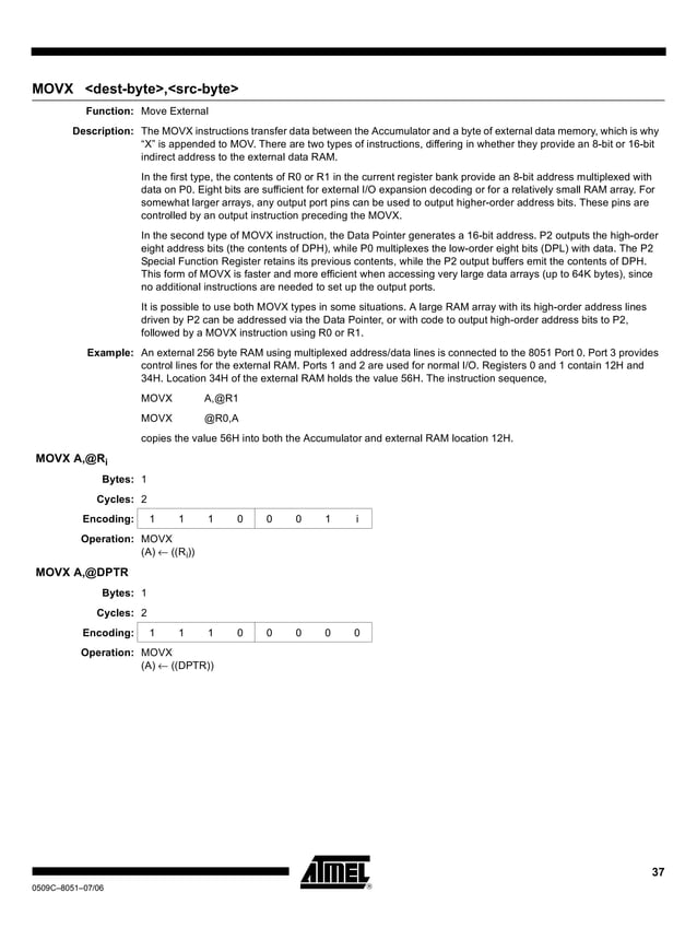 Section 1 8051 microcontroller instruction set | PDF