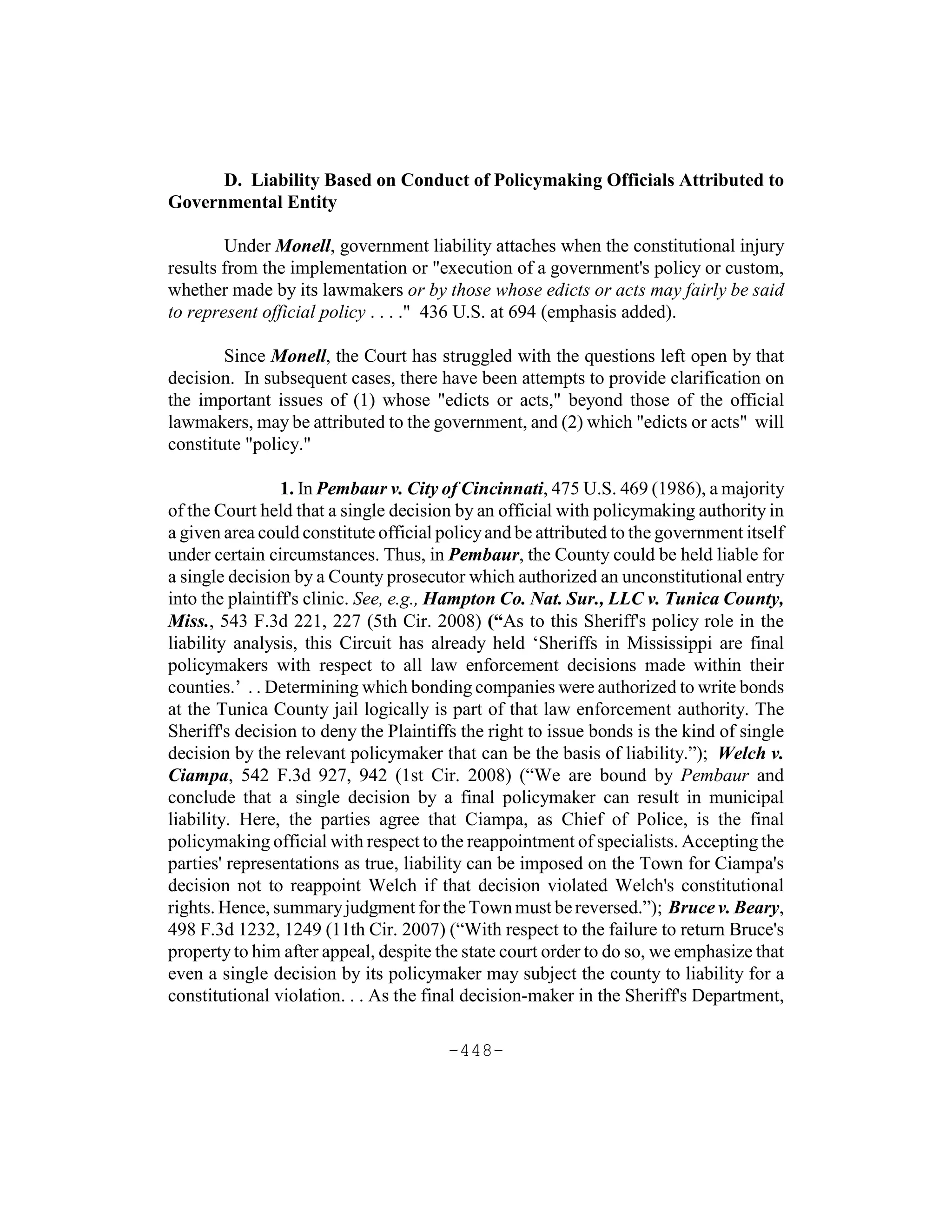 Section 1983   basic principles, individual and entity liability, by  karen blum, esq