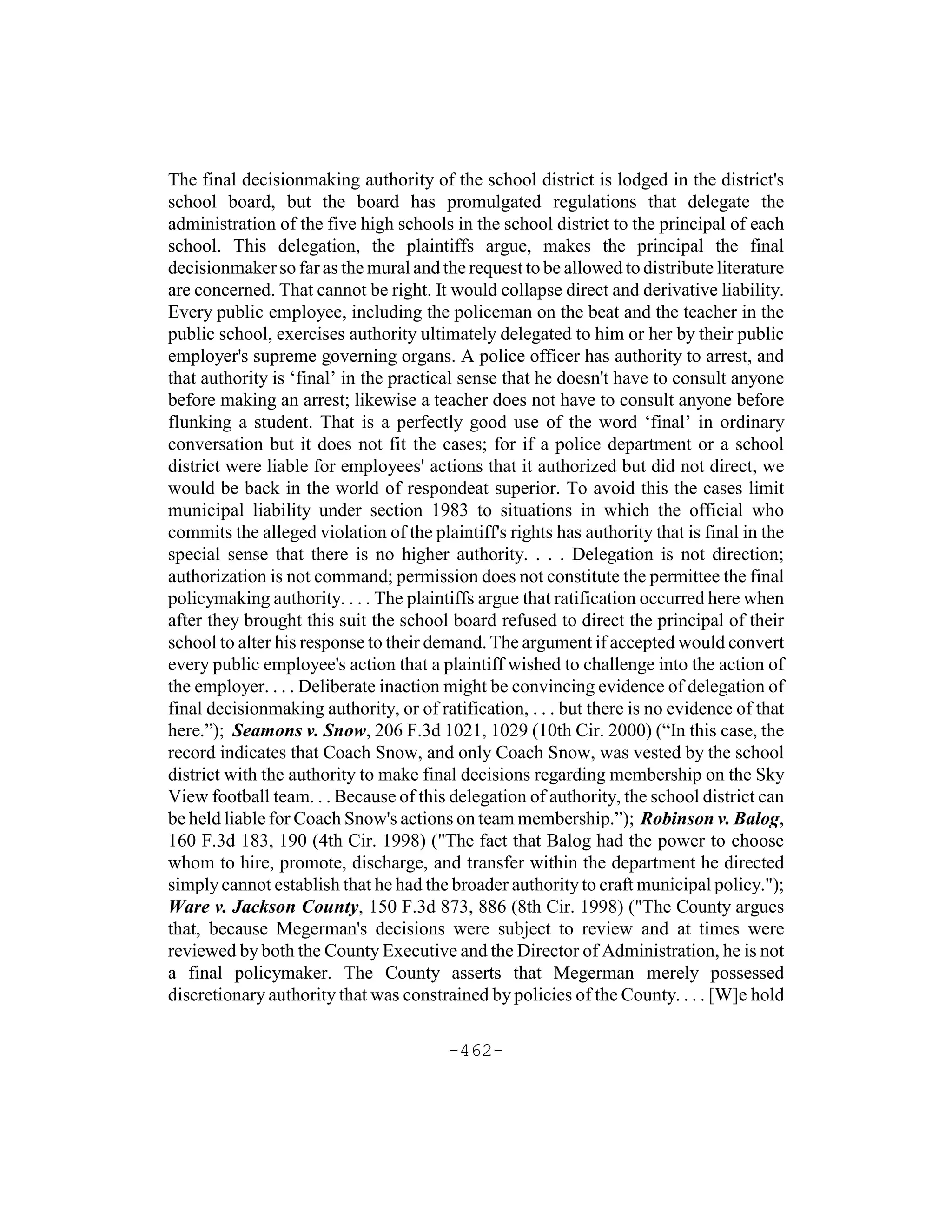 Section 1983   basic principles, individual and entity liability, by  karen blum, esq