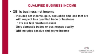 Section 199A Qualified Business Income Deduction | PPTX