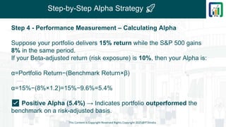 Section 1 – Chapter 1 – Alpha & Beta – Outperforming the benchmarks | PDF