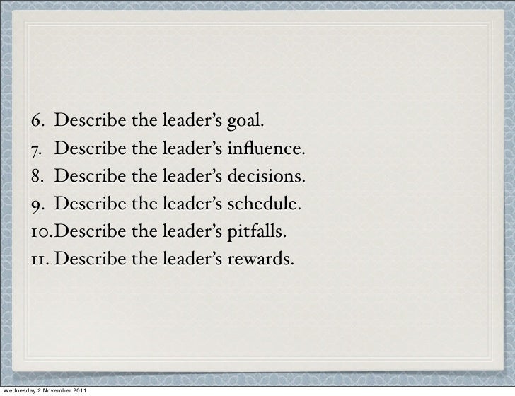 describe a leader