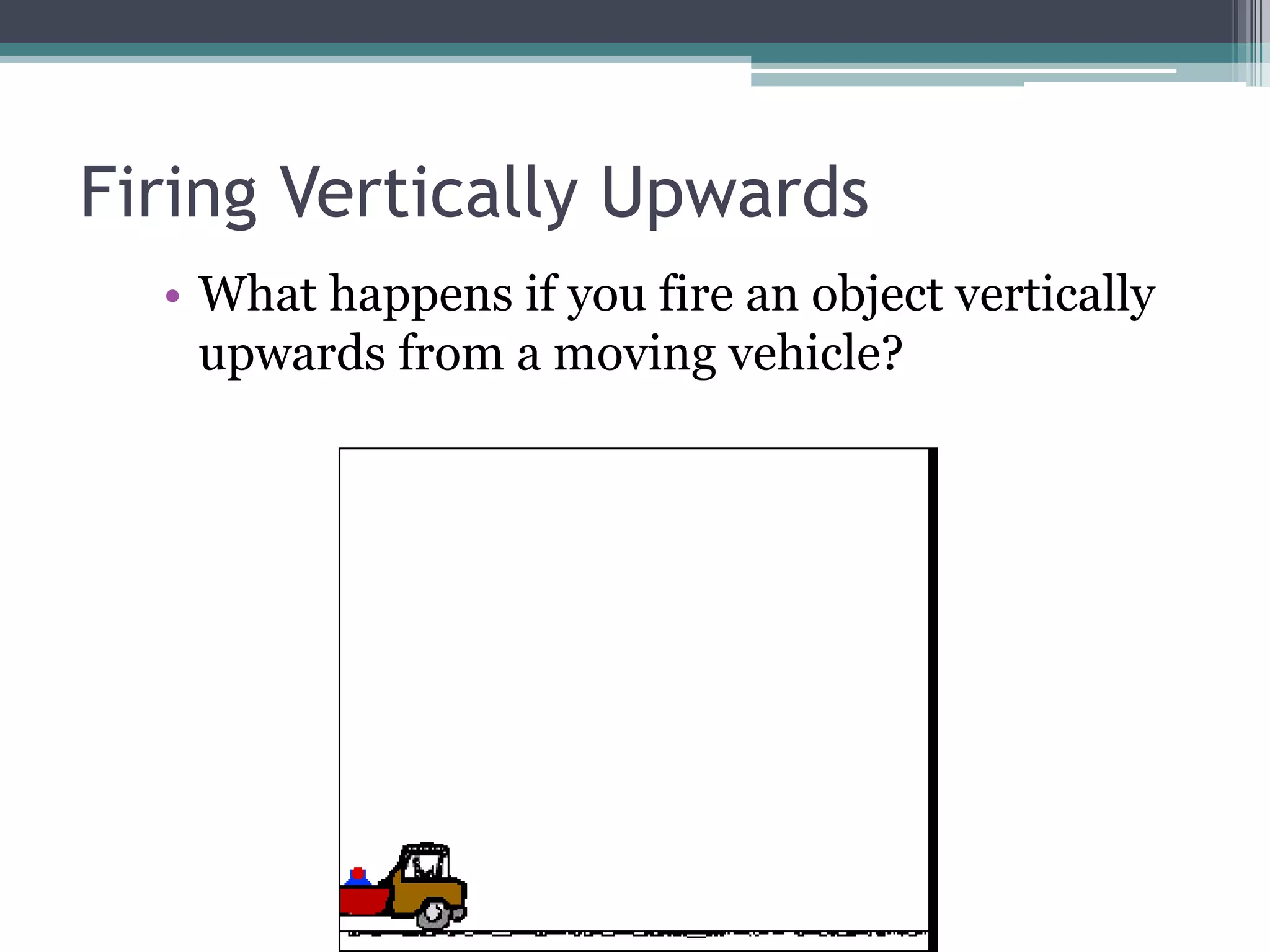 Firing Projectiles HorizontallyWhat happens when you fire a projectile that has only a horizontal component?