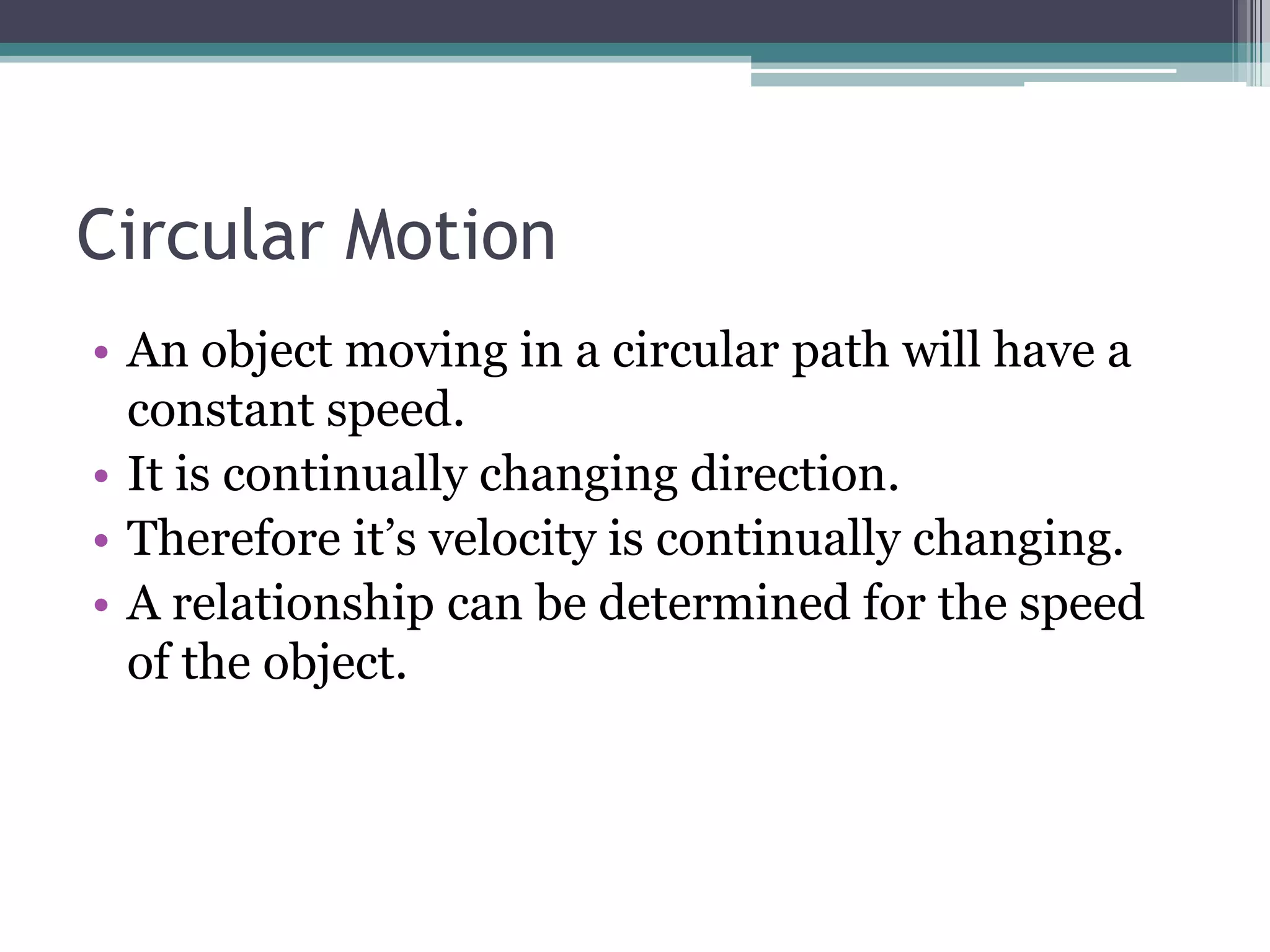 Effect of Air ResistanceAir is a retarding force and so resists the motion.Retardation depends on the size, shape and mass, speed, texture of the object.It also depends on the density of the airA large surface area will result in greater air resistance effects.A streamlined ‘bullet’ shape will minimise the effect of air resistance.