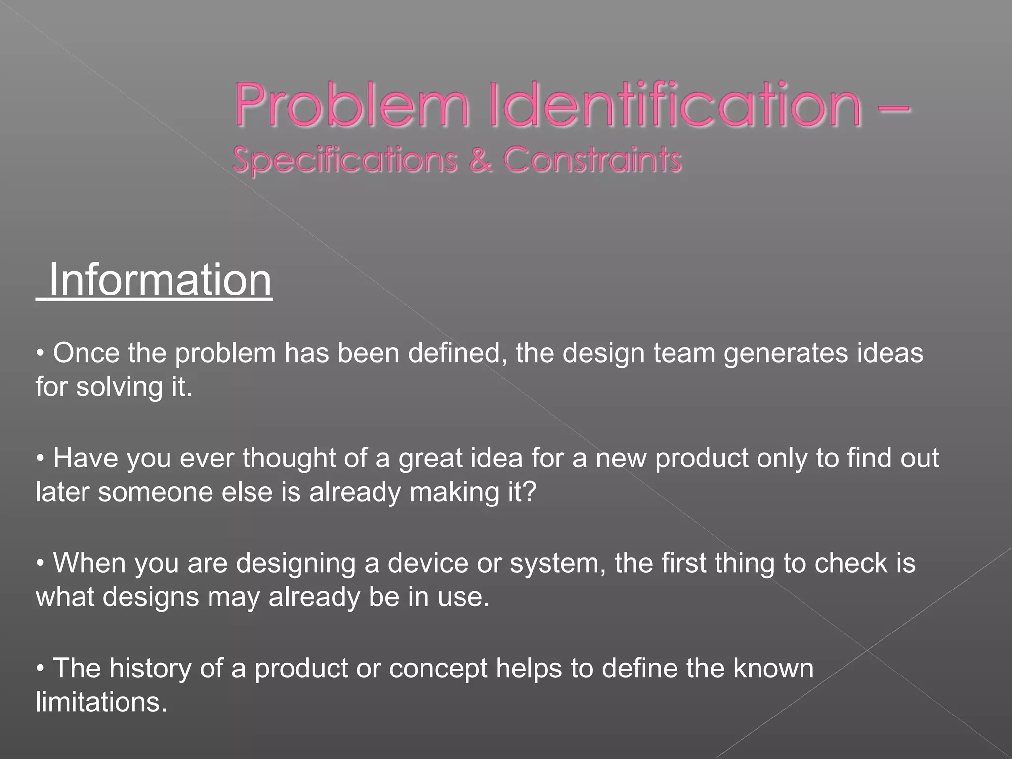 problem identification | PPT