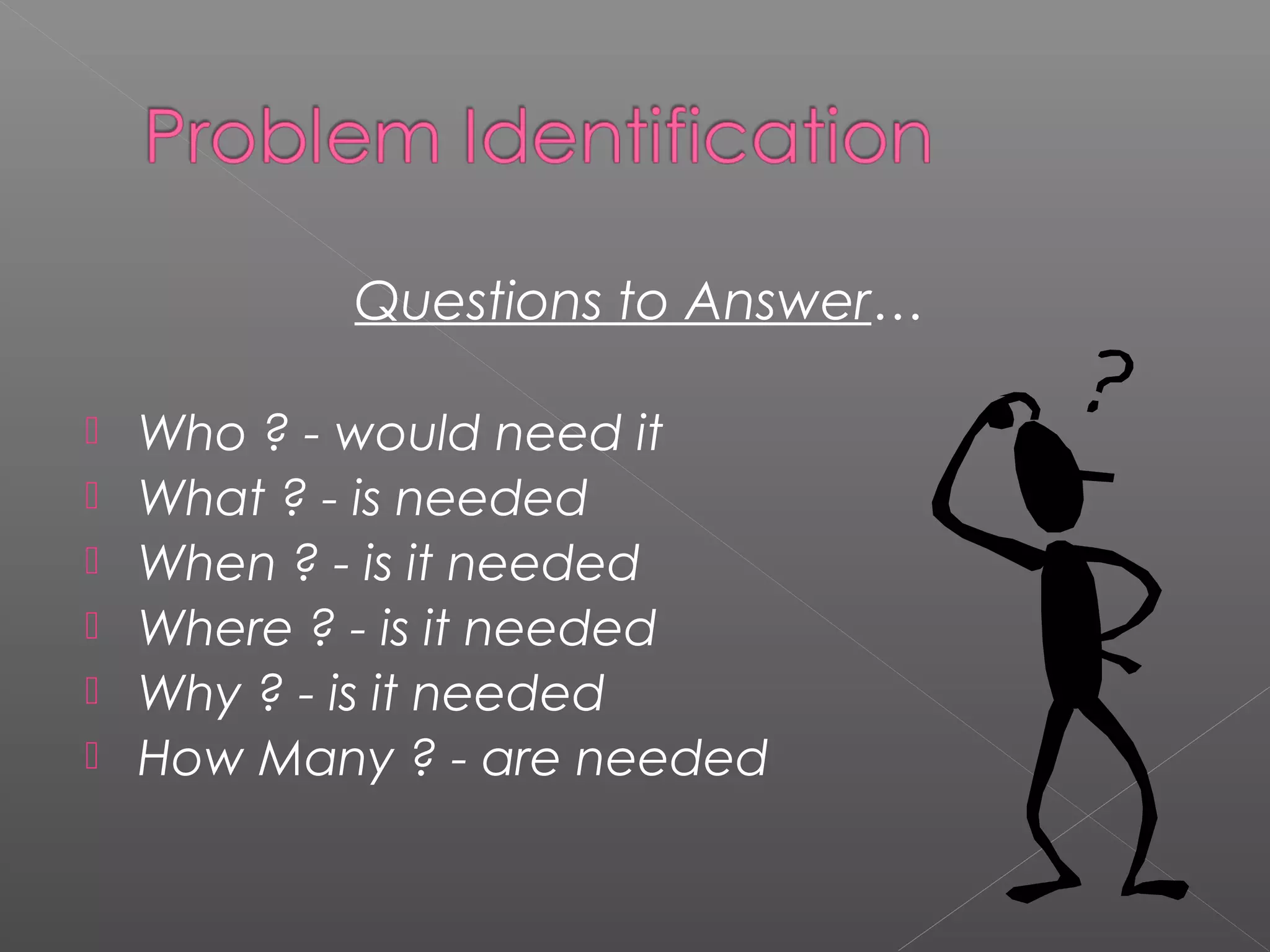 problem identification | PPT