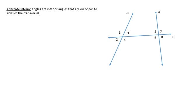 Interior Alternate Interior Angles Definition