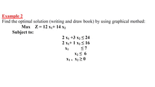 Section 2 :Linear Programming: Graphical method | PDF