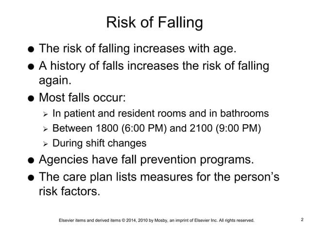 Section 2 assisting with fall prevention | PPTX