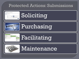 Soliciting
Purchasing
Facilitating
Maintenance
 