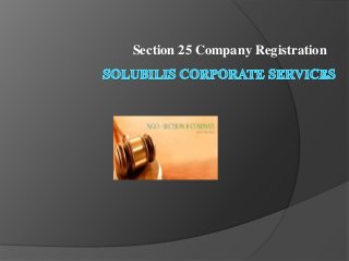 Section 25 Company Registration
 