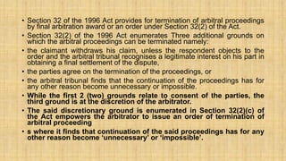 section 25 onwards ARBITRATION ACT, 1996.pptx