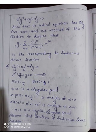 Section 28- Regular singular points solution | PDF