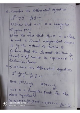 Section 28- Regular singular points solution | PDF