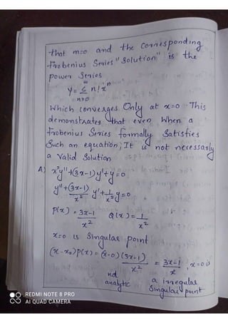 Section 28- Regular singular points solution | PDF