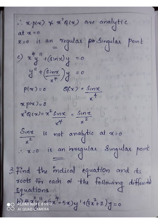 Section 28- Regular singular points solution | PDF
