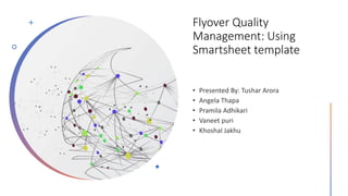 Flyover Quality
Management: Using
Smartsheet template
 