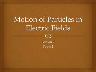 W = FsW = Uand U = qEd;this can be equated to a gravitational field,U = mgh.d = distance the charge q;is moved in a uniform field E.W = qEdV = EdW = qV Electric Potential Difference