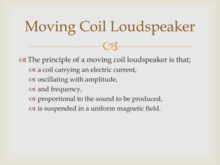 ComponentsCross section of a Speaker