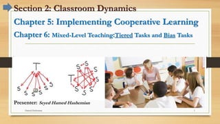 Section 2: Classroom Dynamics
Chapter 5: Implementing Cooperative Learning
Chapter 6: Mixed-Level Teaching:Tiered Tasks and Bias Tasks
Presenter: Seyed Hamed Hashemian
Hamed Hashemian 1
 