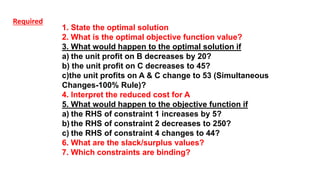 Section 3: Interpreting Sensitivity Analysis on Excel Solver | PDF