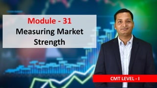 Module - 31
Measuring Market
Strength
CMT LEVEL - I
 