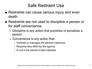 Section 3 restraint alternatives and safe restraint use | PPTX