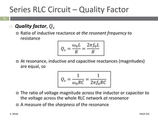 Quality Factor Formual Rlc Comprehensive Study of Second-Order Electrical Filters and Resonance in ...