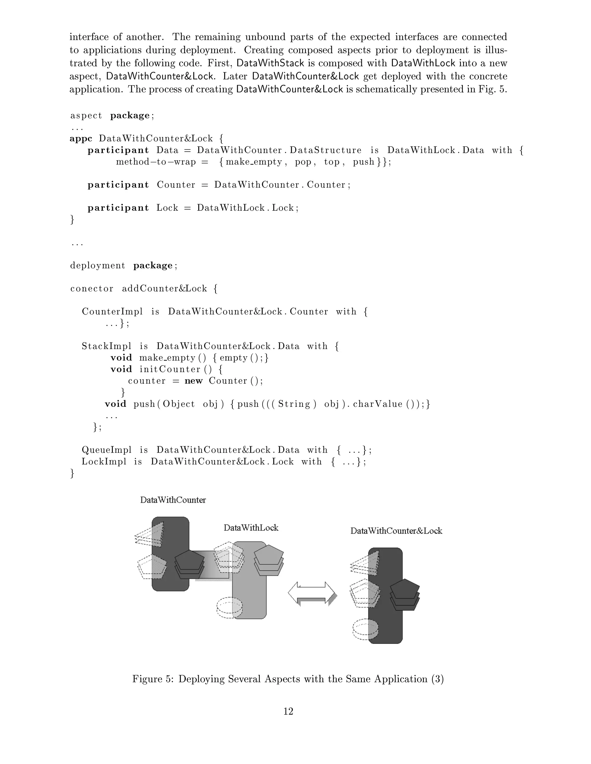 Modeling Aspects with AP&P Components