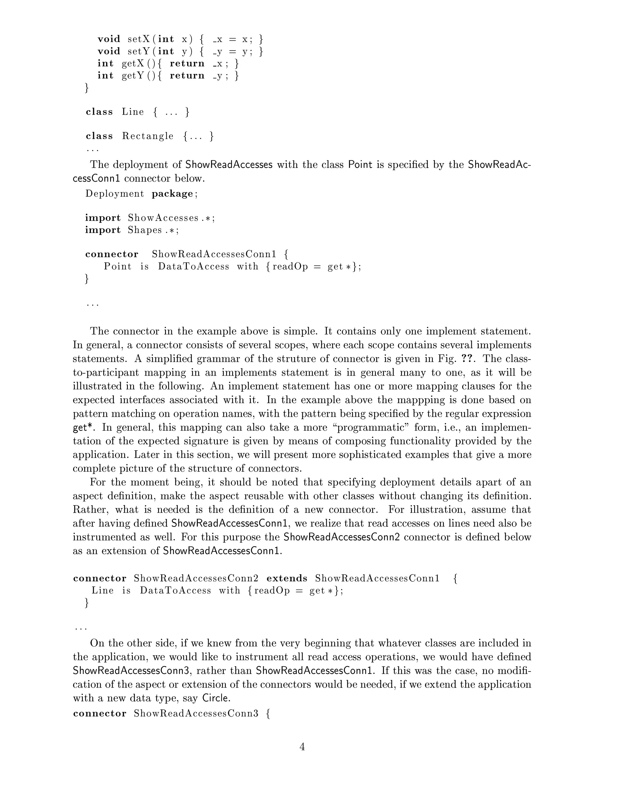 Modeling Aspects with AP&P Components