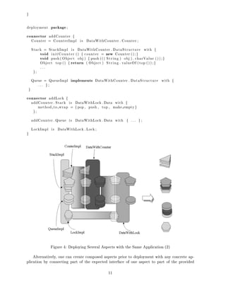 Modeling Aspects with AP&P Components