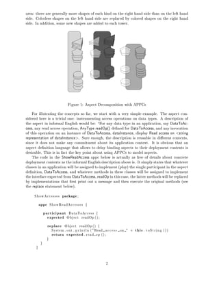 Modeling Aspects with AP&P Components