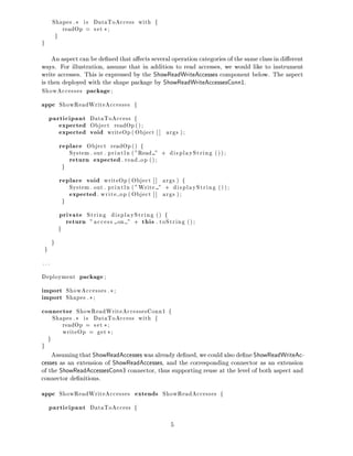 Modeling Aspects with AP&P Components