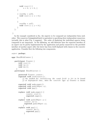 Modeling Aspects with AP&P Components