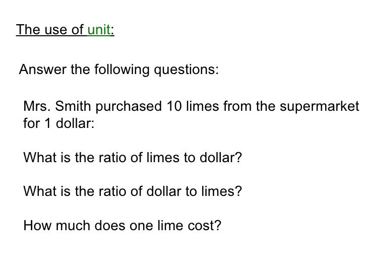 Section 4 1 Ratios And Rate Math