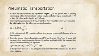 Pneumatic Transportation
 