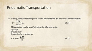 Pneumatic Transportation
 