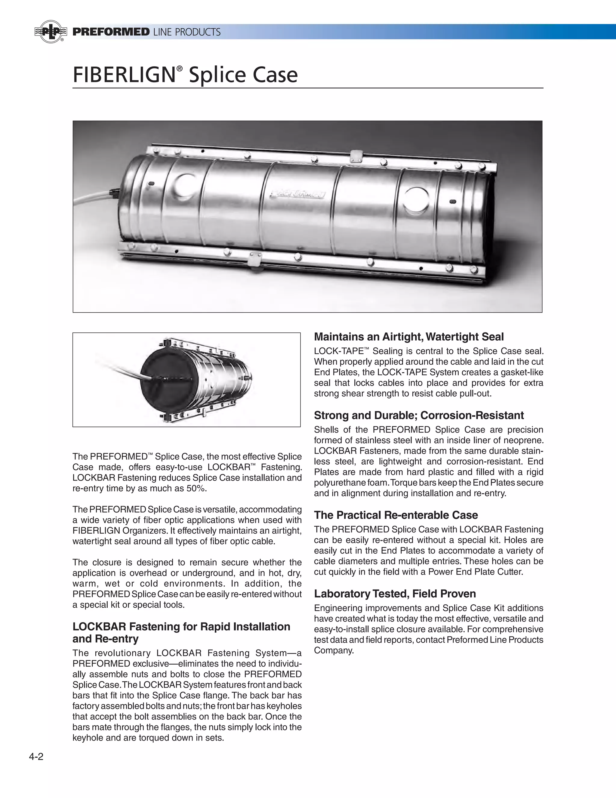 Section 4 FIBERLIGN Splice Case Series PDF