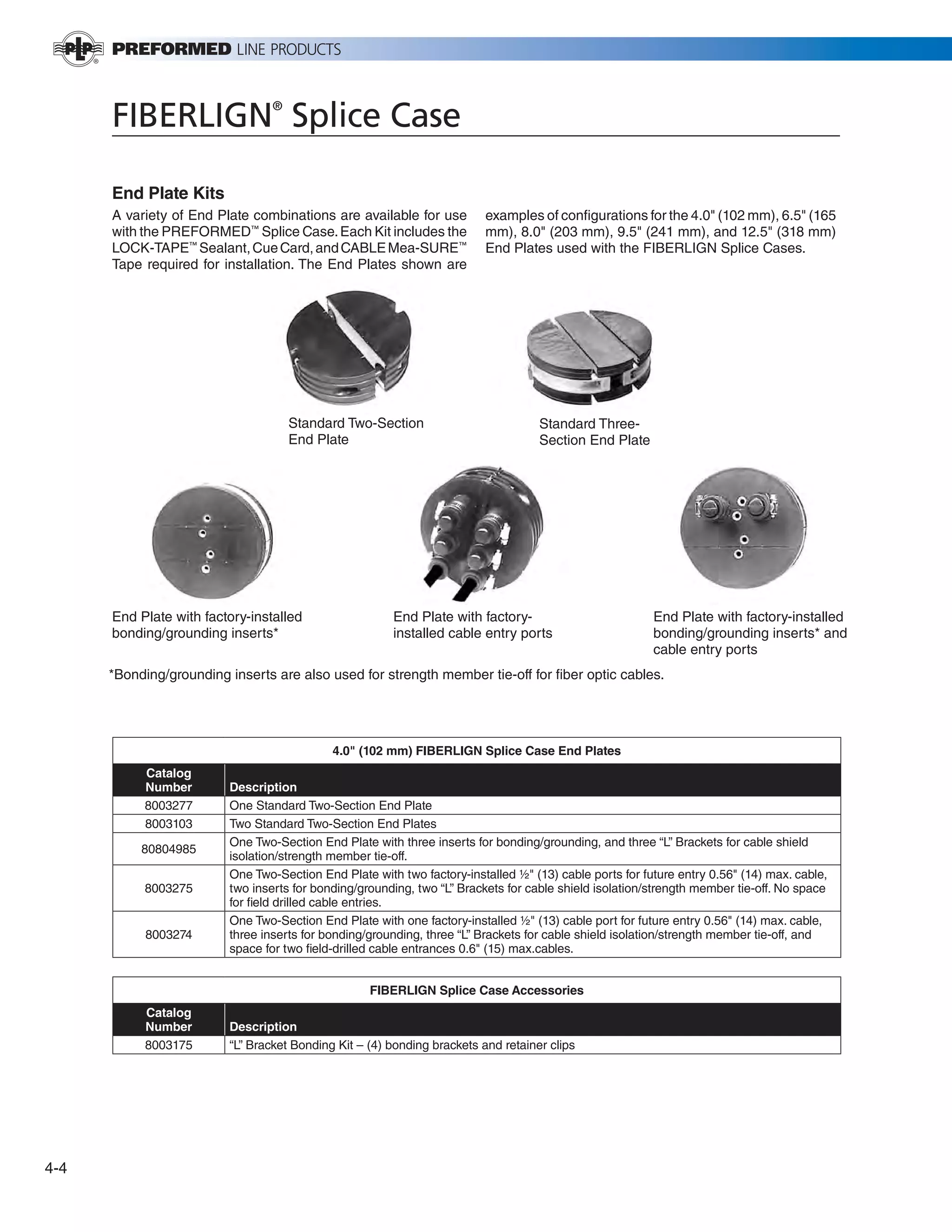 Section 4 FIBERLIGN Splice Case Series PDF