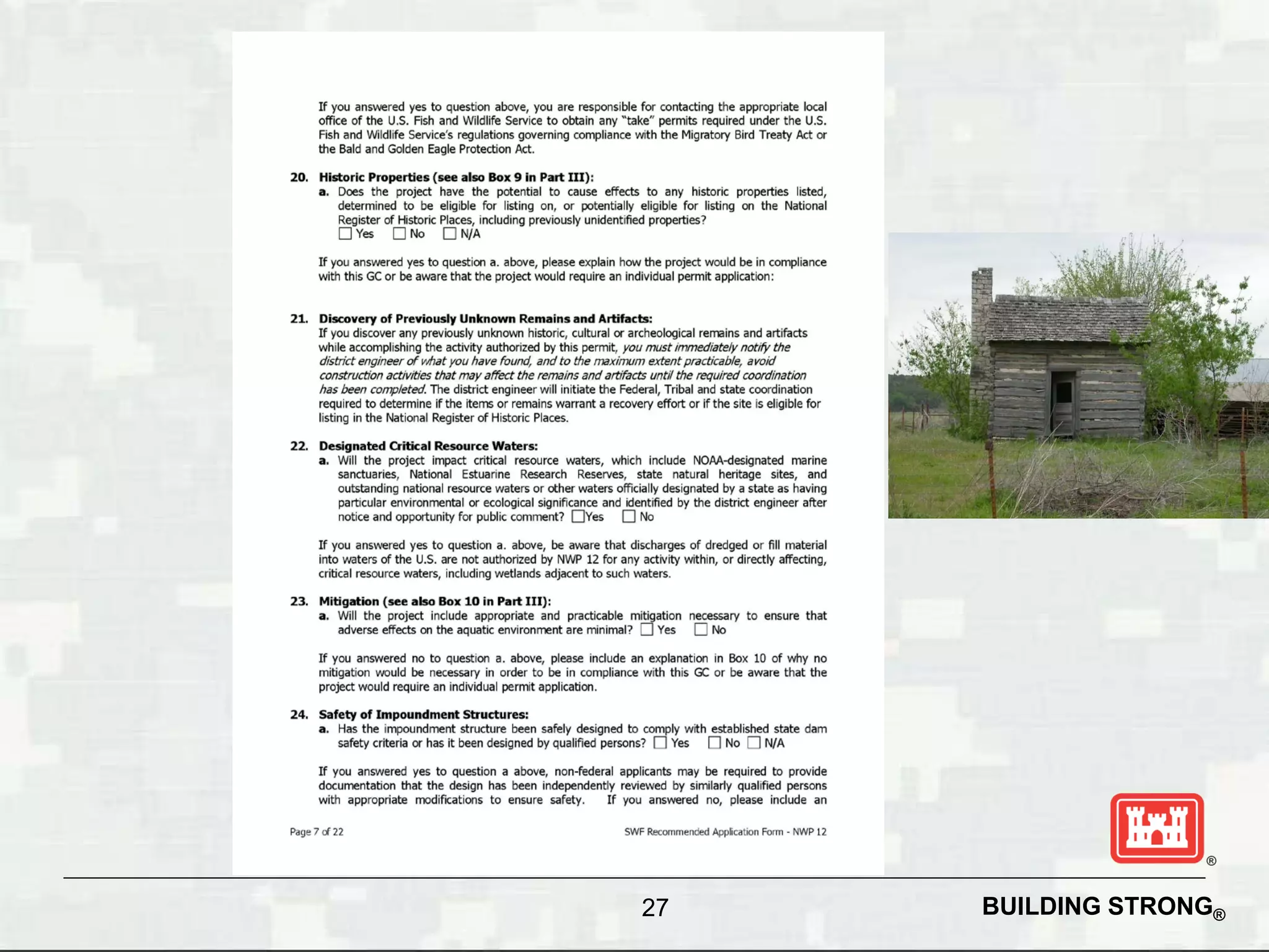 27   BUILDING STRONG®
 