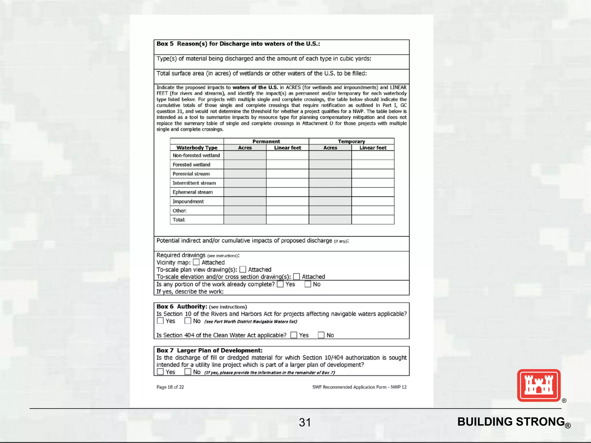 31   BUILDING STRONG®
 