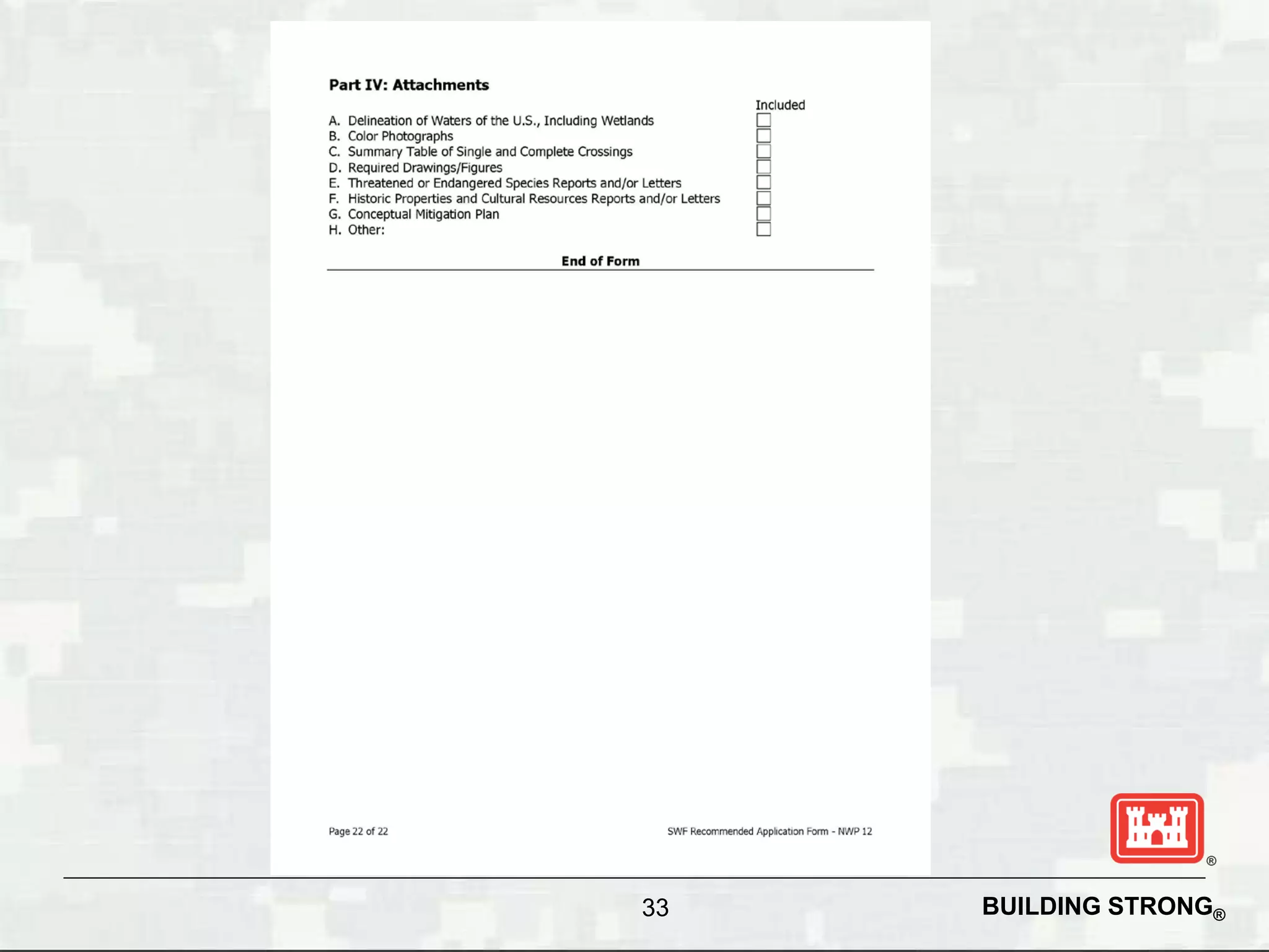 33   BUILDING STRONG®
 