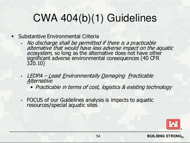 Section 404 Clean Water Act Overview Riparian Workshop