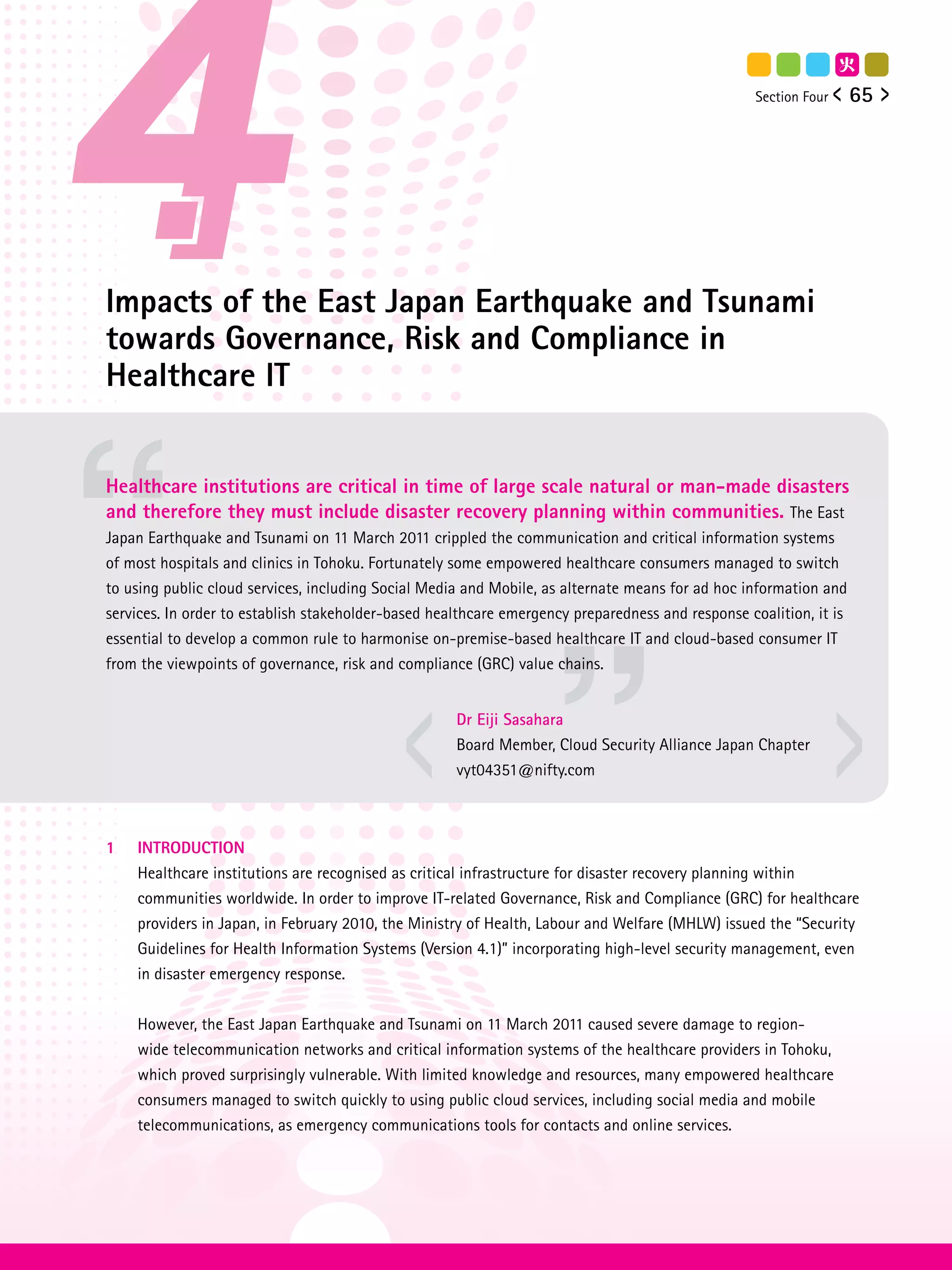 Tsunami governance challenges