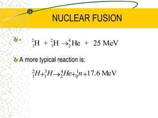 APPLICATION - NUCLEAR REACTORS AND POWERAdvantages and Disadvantages of Nuclear Fission PowerAdvantagesAfter initial start up costs, the power is relatively cheap in large-scale production. The energy extracted is much greater than for the same amount of fossil fuels.