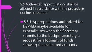 Section 5. expenditures and disbursement | PPTX
