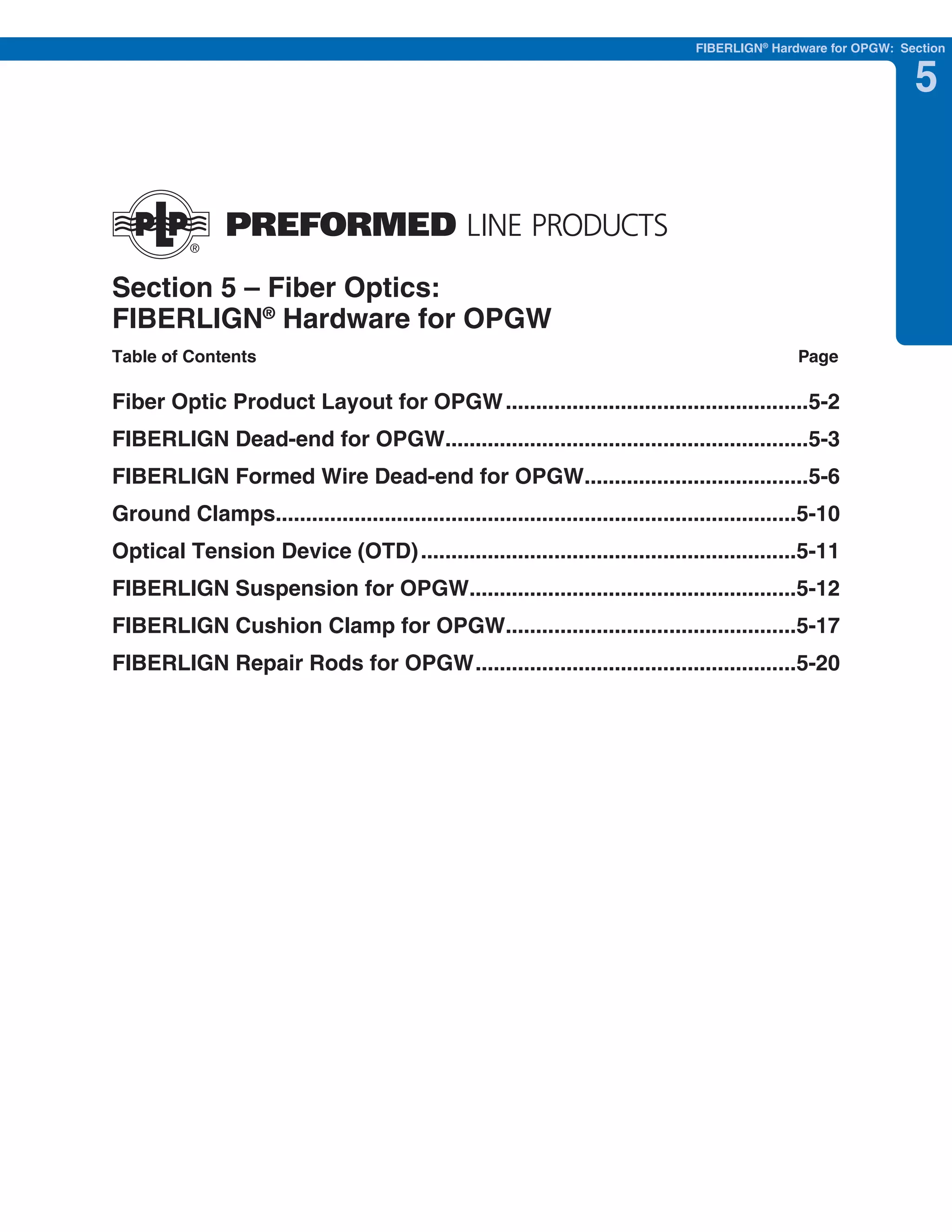 Section 5 FIBERLIGN Hardware for OPGW PDF