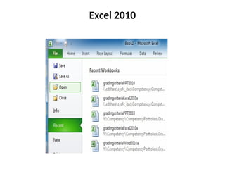 Excel 2010
 