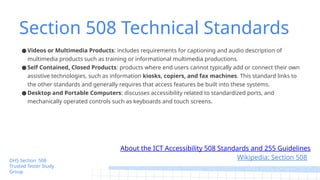Section 508 Trusted Tester GDG Study Group 1 by Laura Wissiak | PPTX